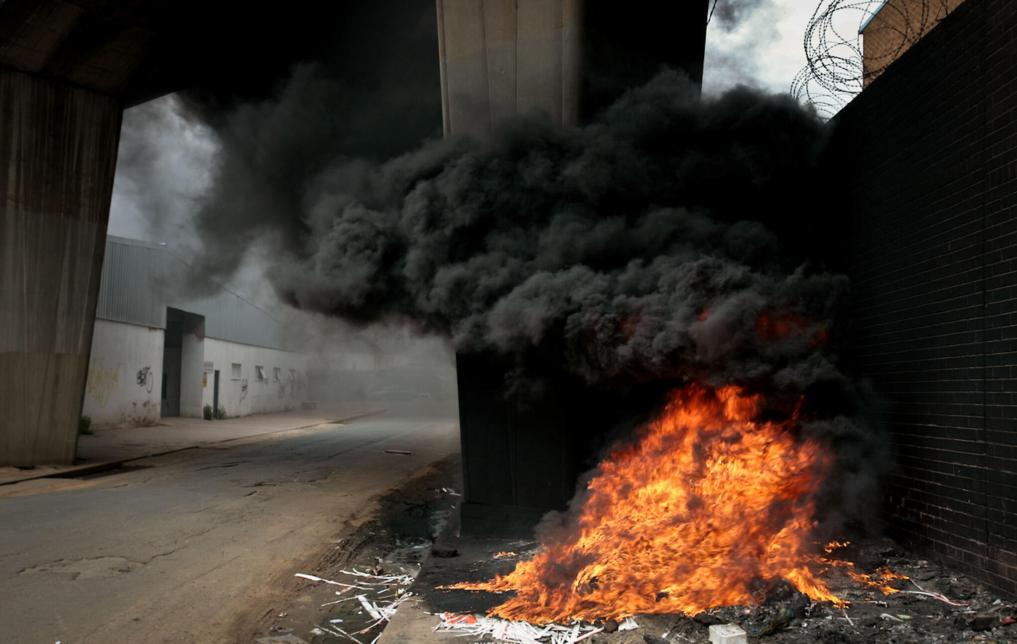 Fire in the city - Fordsburg, Johannesburg. 2013